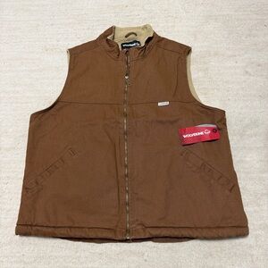 Wolverine Upland Vest Sherpa Fleece Lined Canvas Work Vest Copper Duck 2XL NWT